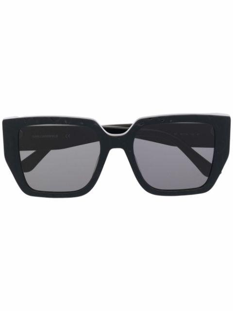 tinted pilot-frame sunglasses by KARL LAGERFELD