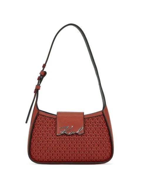 woven tote bag by KARL LAGERFELD