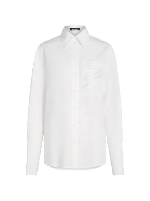 x Amber Valletta signature-detail shirt by KARL LAGERFELD