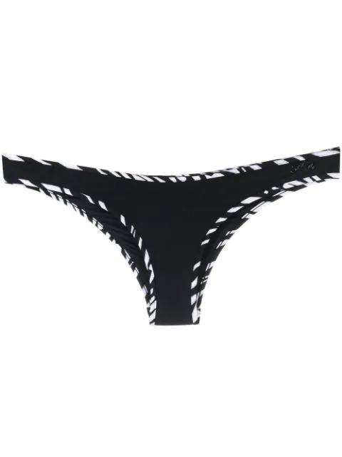 zebra-trim bikini brief by KARL LAGERFELD