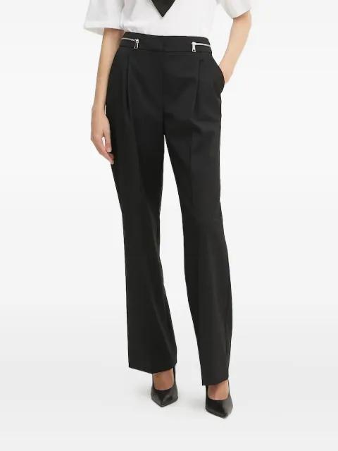 zip-detail pleated trousers by KARL LAGERFELD
