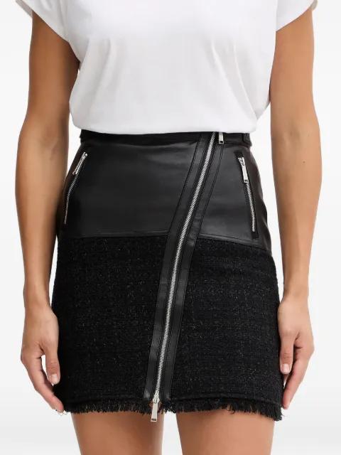 zip faux-leather mini skirt by KARL LAGERFELD