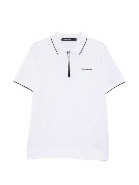 zip-front polo shirt by KARL LAGERFELD