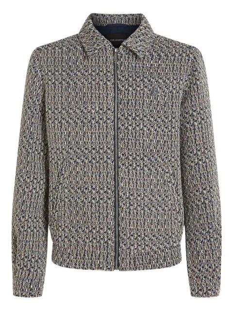 zip-up bouclé tweed jacket by KARL LAGERFELD