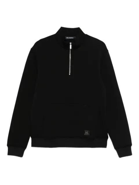 zip-up pouch-pocket sweatshirt by KARL LAGERFELD