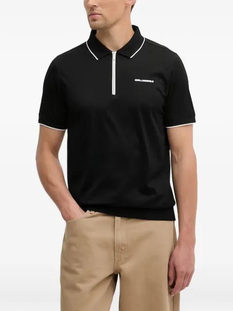 zipped polo shirt by KARL LAGERFELD