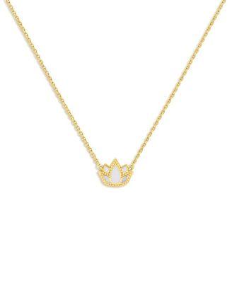 Centered Mindset Lotus Mother of Pearl Necklace by KARMA&LUCK