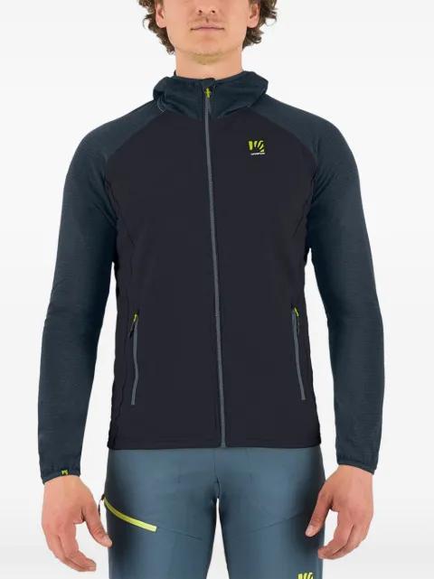logo-print zip-up hoodie by KARPOS