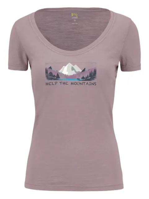 mountain-print V-neck T-shirt by KARPOS