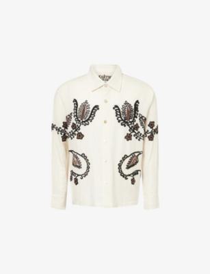 Bead Embroidered Cotton Shirt by KARTIK RESEARCH