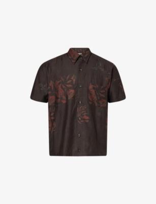 Box Short-Sleeve Silk Shirt by KARTIK RESEARCH