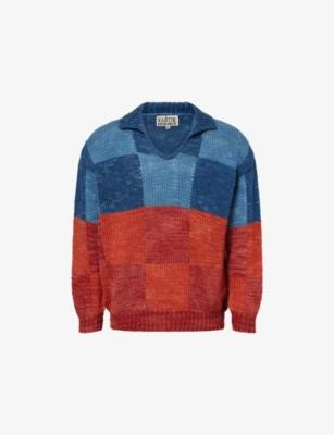 Colour-Block Rugby Wool Knit Jumper by KARTIK RESEARCH