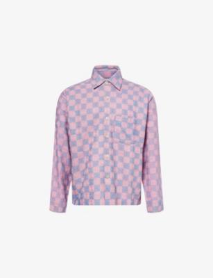 Kantha Check Box Cotton Shirt by KARTIK RESEARCH