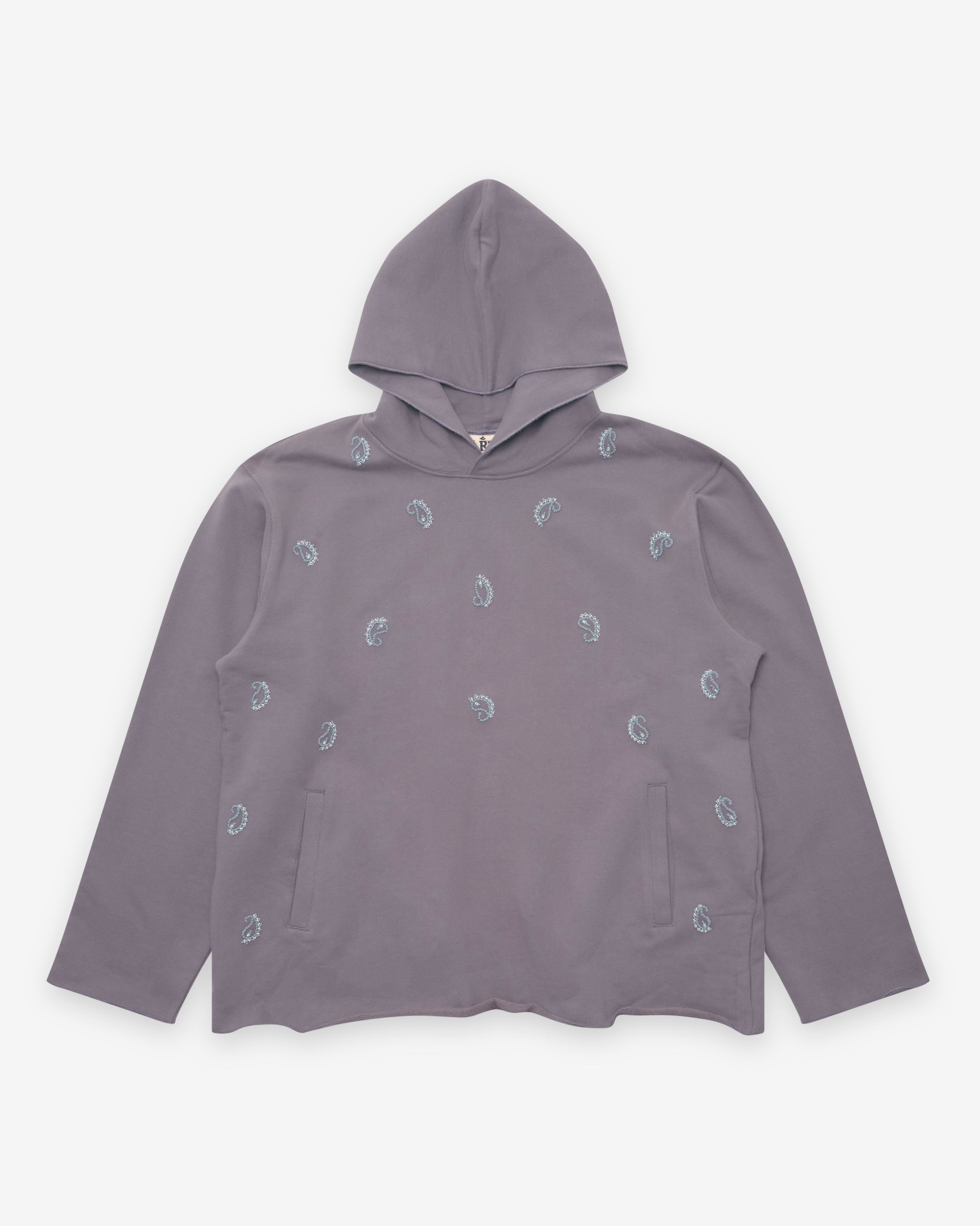 Kartik Research - Men's Paisley Hoodie - (Slate/Sky) by KARTIK RESEARCH