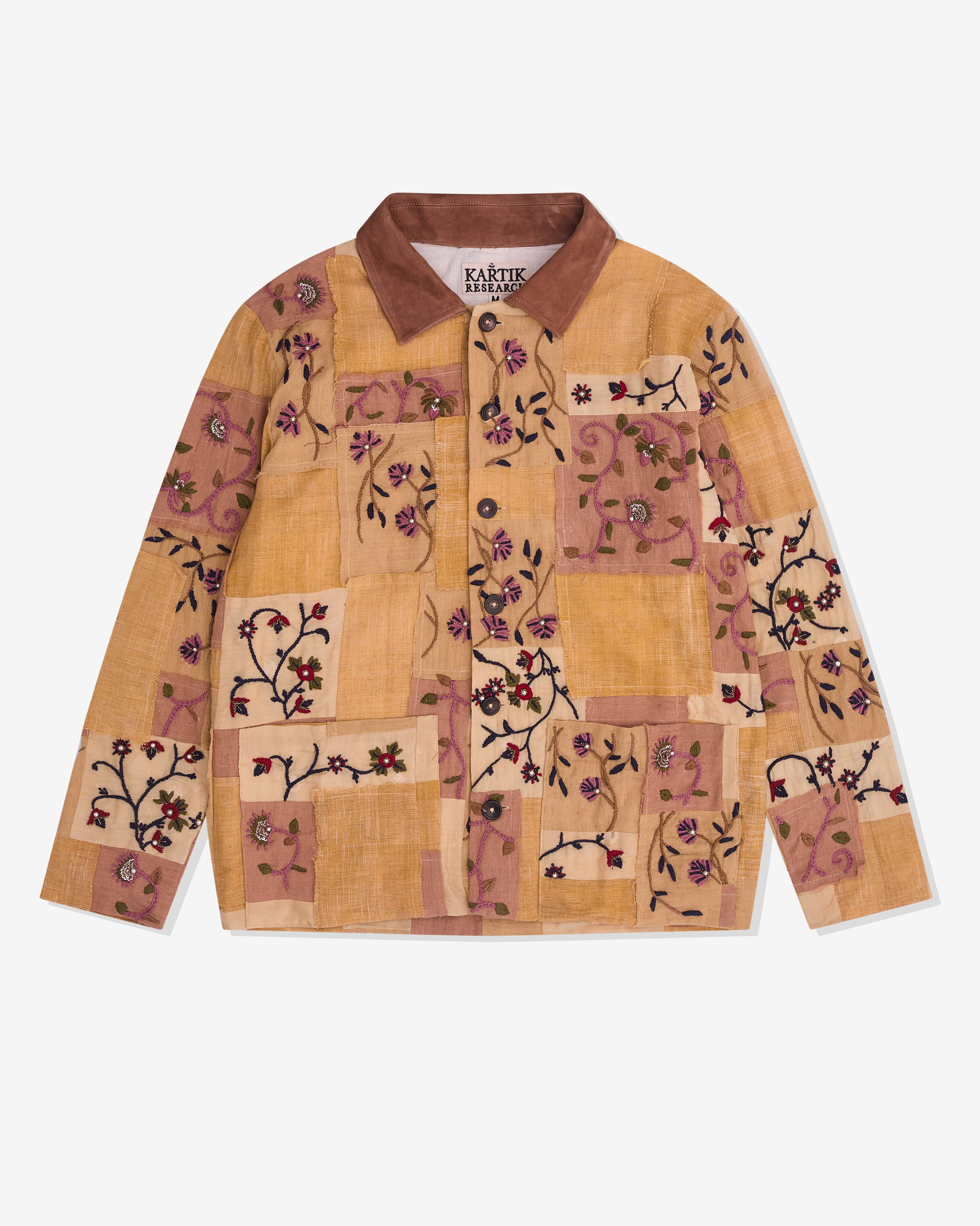 Kartik Research - Men’s Patchworked Chore Coat - (Yellow) by KARTIK RESEARCH