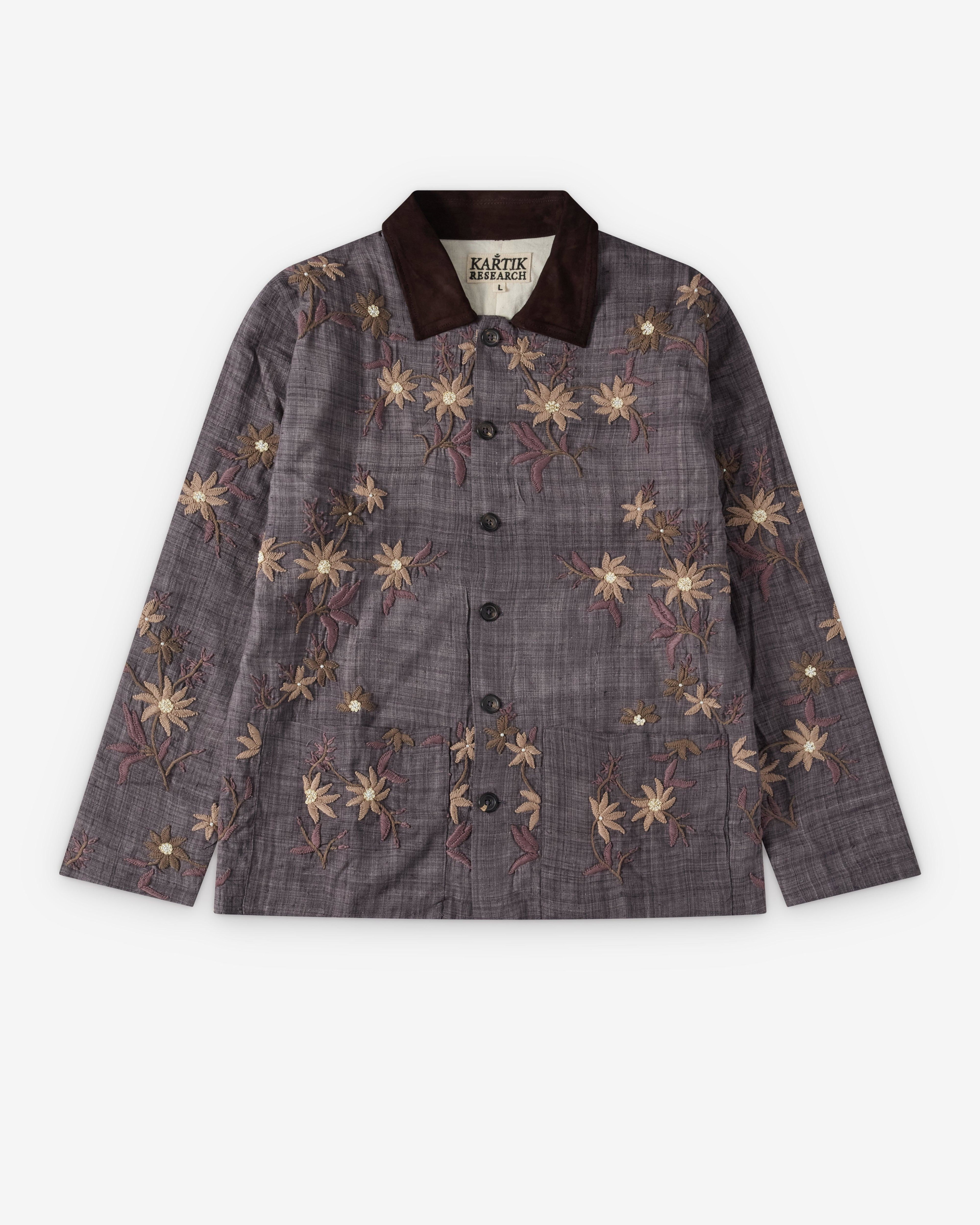 Kartik Research - Men's Silk Chore Coat - (Navy) by KARTIK RESEARCH