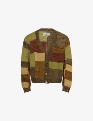 Patchwork Wool Knit Cardigan by KARTIK RESEARCH