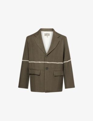 Rabari Embroidered Wool Blazer by KARTIK RESEARCH