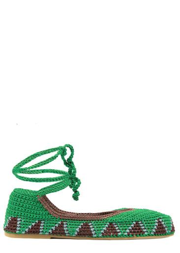 Crochet ballerina flats by KASHURA