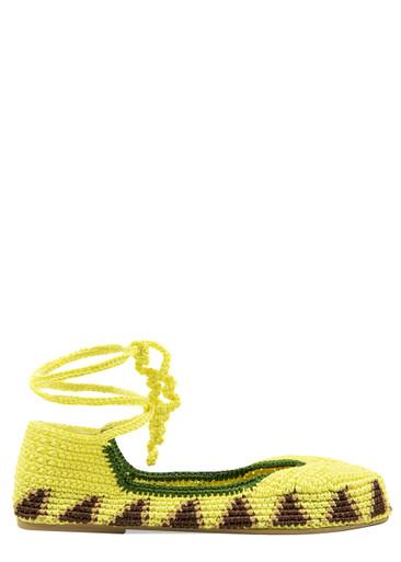 Crochet ballerina flats by KASHURA