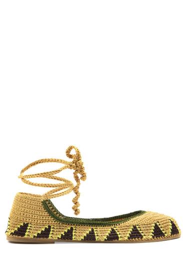 Crochet ballerina flats by KASHURA