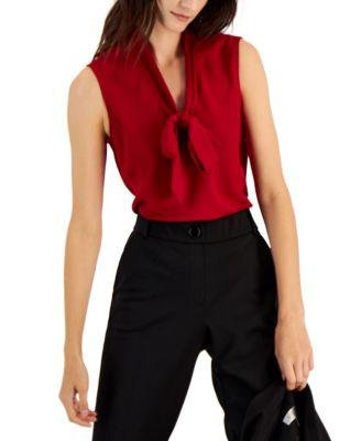 Women's Tweed Jacket, Tie-Front Blouse & Pencil Skirt by KASPER