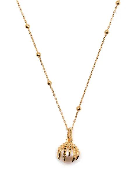 Dragon pearl-pendant necklace by KASUN LONDON