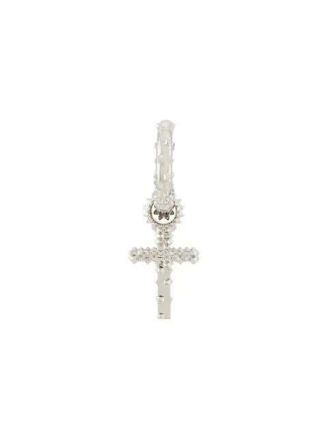 cross hoop earring by KASUN LONDON