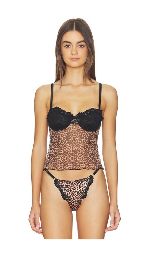 KAT THE LABEL Alix Camisole Top in Brown by KAT THE LABEL