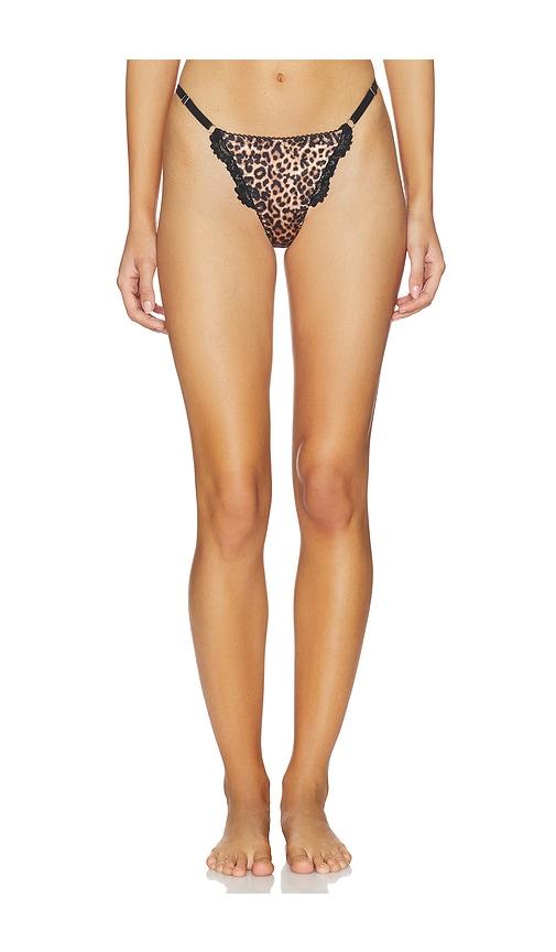 KAT THE LABEL Alix Thong in Brown by KAT THE LABEL