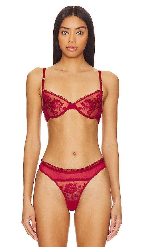 KAT THE LABEL Annabelle Bra in Red by KAT THE LABEL