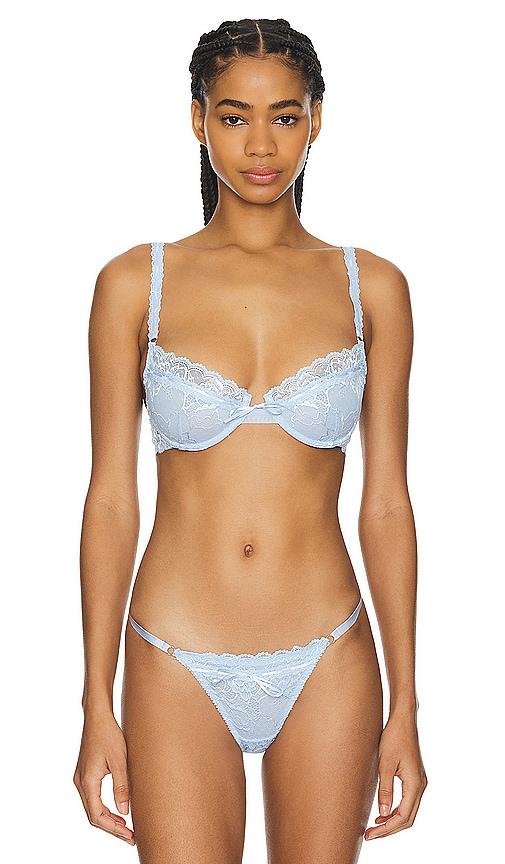 KAT THE LABEL Heather Bra in Baby Blue by KAT THE LABEL