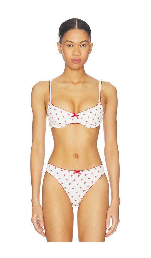 KAT THE LABEL Hugo Underwire Bra in White by KAT THE LABEL