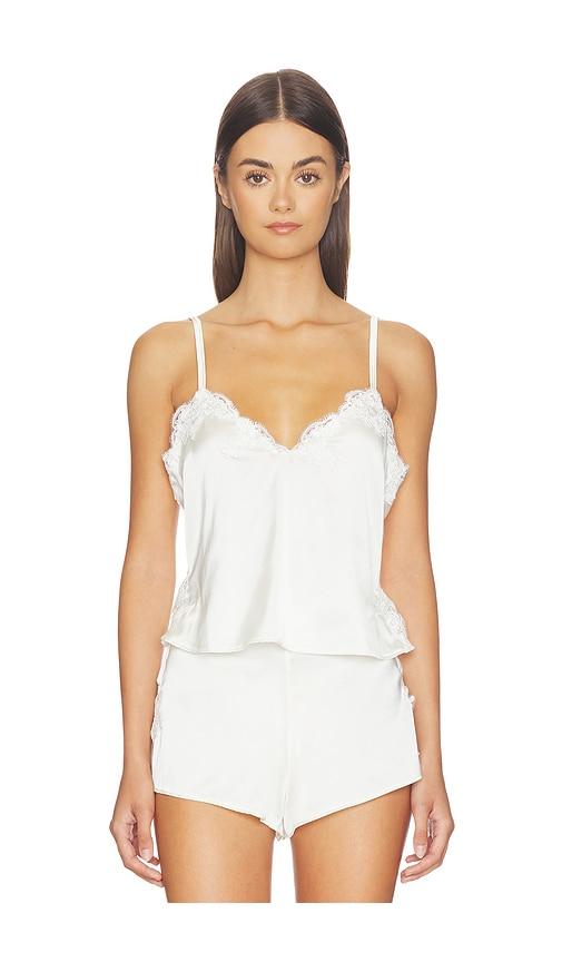 KAT THE LABEL Jean Camisole Top in Ivory by KAT THE LABEL