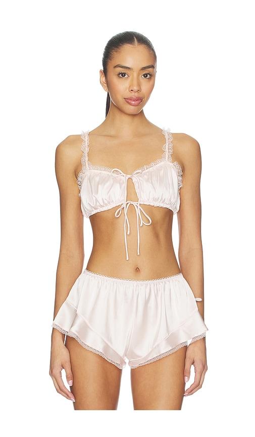 KAT THE LABEL Lulu Bralette in Rose by KAT THE LABEL