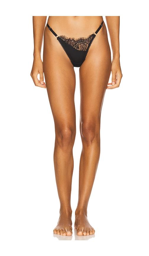 KAT THE LABEL Rae Thong in Black by KAT THE LABEL