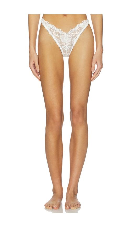 KAT THE LABEL Sasha Thong in White by KAT THE LABEL