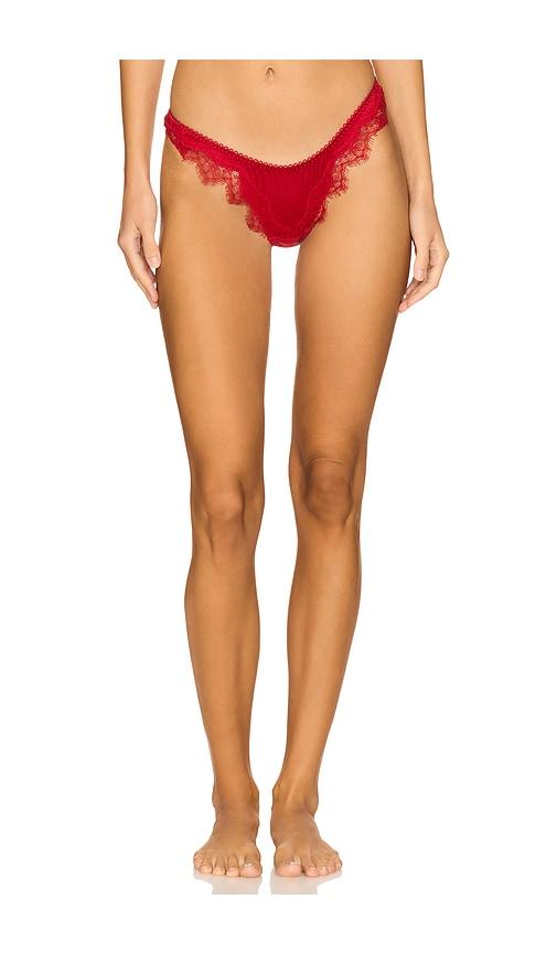 KAT THE LABEL Sorrento Thong in Red by KAT THE LABEL