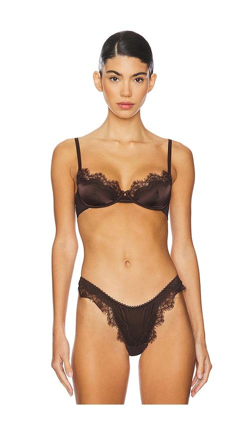 KAT THE LABEL Sorrento Underwire Bra in Brown by KAT THE LABEL
