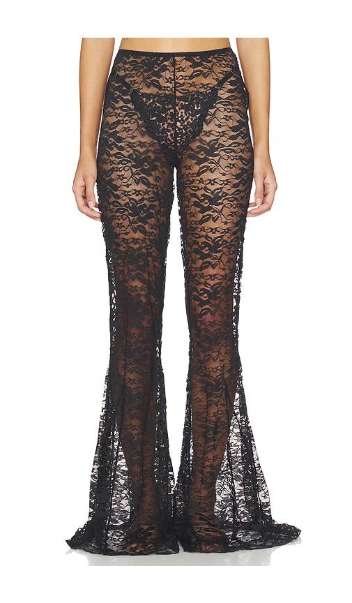 KAT THE LABEL Stevie Flare Pants in Black by KAT THE LABEL