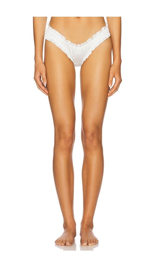 KAT THE LABEL Yours Thong in Ivory by KAT THE LABEL