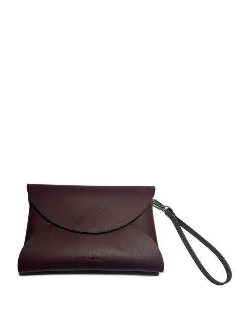 Lara nappa leather clutch bag by KATA SZEGEDI