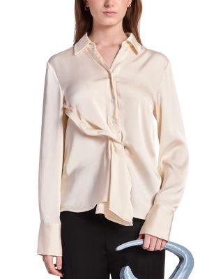 Draped Button Front Shirt by KATE BARTON