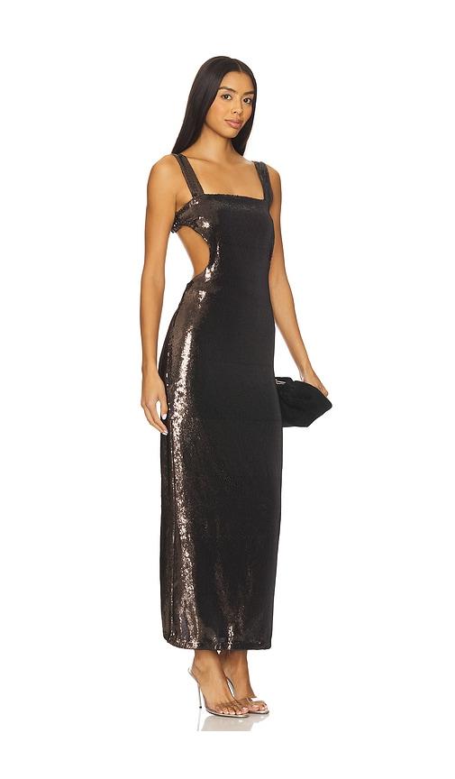 Kate Barton Hazel Cut-out Maxi Dress in Chocolate by KATE BARTON