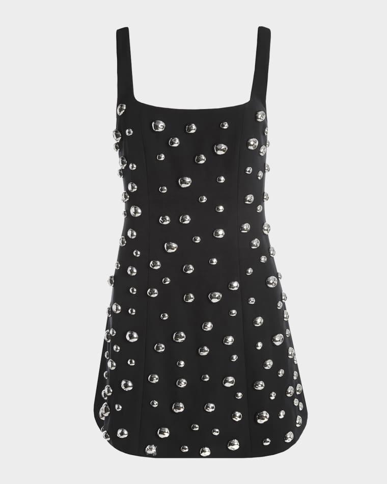 Sleeveless Bubble-Embellished Mini Dress by KATE BARTON