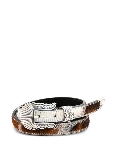 calf-hair buckle belt by KATE CATE
