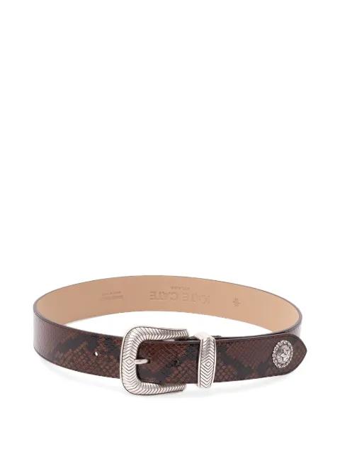 embossed leather belt by KATE CATE