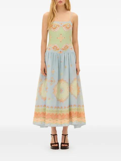 Matthiola waisted printed dress by KATE FORD