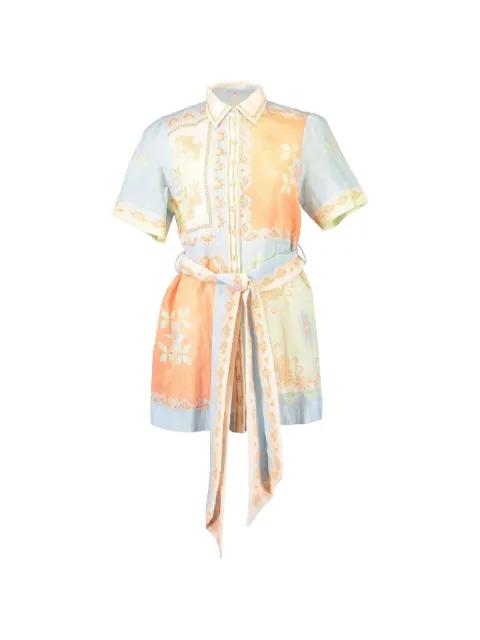 floral print belted shirt dress by KATE FORD