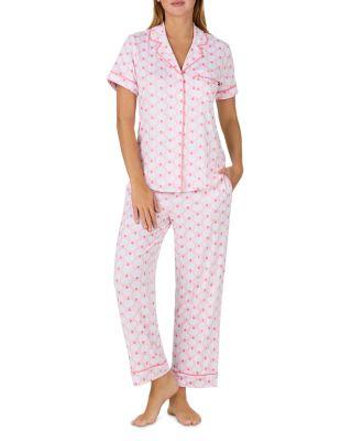 Brushed Jersey Short Sleeve Cropped Pajama Set by KATE SPADE NEW YORK